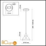 Подвесной светильник Odeon Light Kamun 2844/1 - Схема