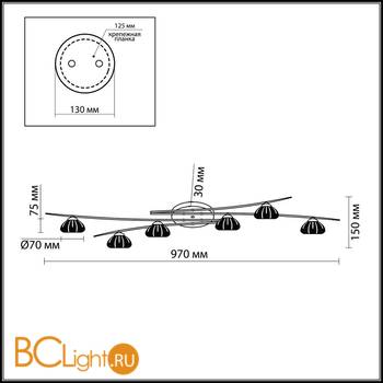 Спот (точечный светильник) Odeon Light Kinston 2465/6C - Схема
