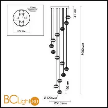 Люстра Odeon Light KLOT 5031/80L - Фото 0