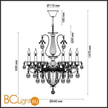 Люстра Odeon Light Kuvia 4724/6 - Схема