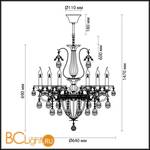 Люстра Odeon Light Kuvia 4724/6 - Схема
