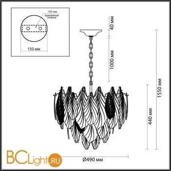 Люстра Odeon Light LACE 5052/8 - Фото 0