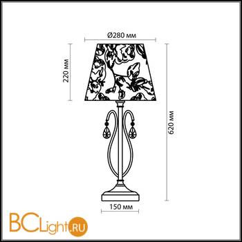 Настольная лампа Odeon Light Lamena 2533/1TA - Схема
