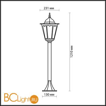 Садово-парковый фонарь Odeon Light Lano 2322/1F - Схема