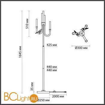 Торшер Odeon Light LARK new 5431/12FL - Фото 0