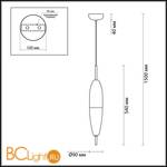 Подвесной светильник Odeon Light Larus 4613/5L - Схема