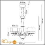 Люстра Odeon Light Laura 4196/6 - Схема