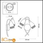 Бра Odeon Light Lerta 1803/2W - Схема
