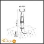 Садово-парковый фонарь Odeon Light LIANA 7108/15GLA - Фото 1