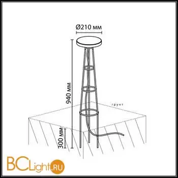 Садово-парковый фонарь Odeon Light LIANA 7108/15GL - Фото 1