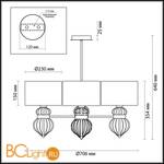 Потолочная люстра Odeon Light Lilit 4687/4 - Схема