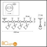 Потолочный светильник Odeon Light Lofia 3806/4TR - Схема