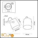 Бра Odeon Light Loka 4160/1W - Схема