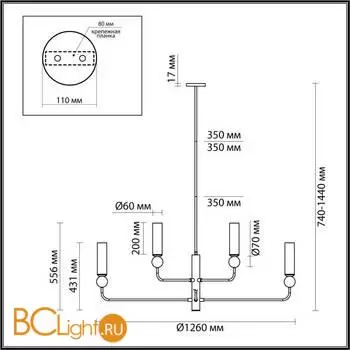 Люстра Odeon Light LOLLA new 6625/8 - Фото 1