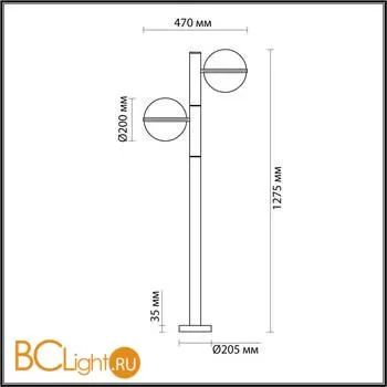 Садово-парковый фонарь Odeon Light Lomeo 4832/2F - Фото 2