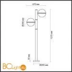 Садово-парковый фонарь Odeon Light Lomeo 4832/2F - Фото 2