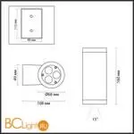 Уличный настенный светильник Odeon Light LONG new 7071/7WL - Фото 1