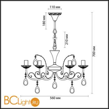Люстра Odeon Light Lorena 3207/5 - Схема