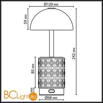 Настольная лампа Odeon Light LULU 5453/3TL - Фото 1