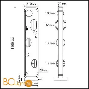 Садово-парковый фонарь Odeon Light LUMA 5434/4FB - Фото 1