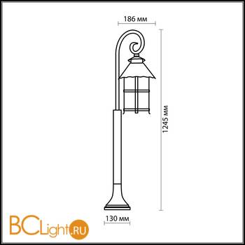 Садово-парковый фонарь Odeon Light Lumi 2314/1F - Схема