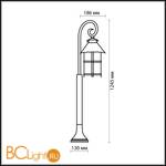 Садово-парковый фонарь Odeon Light Lumi 2314/1F - Схема