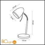 Настольная лампа Odeon Light Luri 2327/1T - Схема