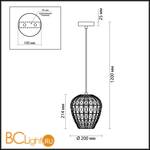 Подвесной светильник Odeon Light Maka 4714/1 - Схема