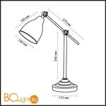 Настольная лампа Odeon Light Cruz 2412/1T - Схема