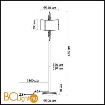 Торшер Odeon Light Margaret 4895/3F - Фото 1