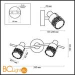 Cпот (точечный светильник) Odeon Light Matiso 2786/2W - Схема