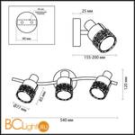 Cпот (точечный светильник) Odeon Light Matiso 2786/3W - Схема