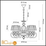 Люстра Odeon Light Medea 4186/6 - Схема