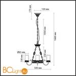 Люстра Odeon Light Mela 2690/3 - Схема