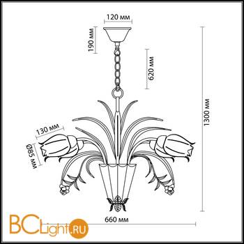 Люстра Odeon Light Merida 2652/6 - Схема