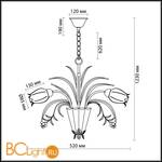 Люстра Odeon Light Merida 2652/3 - Схема