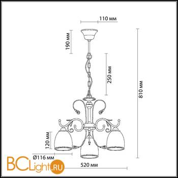 Люстра Odeon Light Mida 2242/3 - Схема