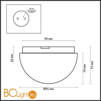 Потолочный светильник Odeon Light Minkar 2443/1A - Схема