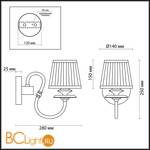 Бра Odeon Light Mirella 4191/1W - Схема