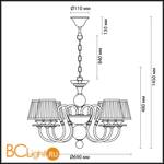 Люстра Odeon Light Mirella 4191/6 - Схема