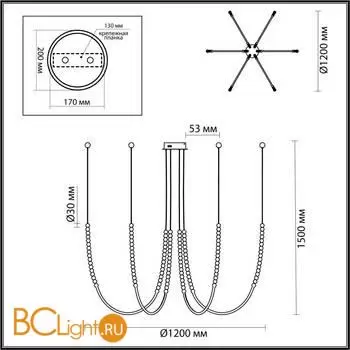 Люстра Odeon Light MONELLA 6639/70L - Фото 1