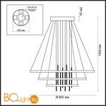 Подвесной светильник Odeon Light Monica 3901/99L - Схема