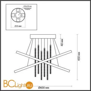 Подвесной светильник Odeon Light Monica 3901/70CL - Фото 2