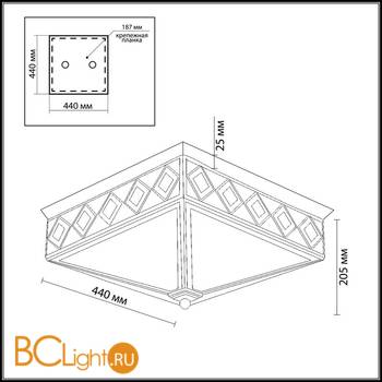 Потолочный светильник Odeon Light Morne 2544/4 - Схема