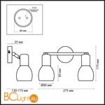 Cпот (точечный светильник) Odeon Light Moss 2176/2W - Схема