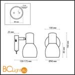 Cпот (точечный светильник) Odeon Light Moss 2176/1W - Схема