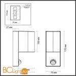 Уличный настенный светильник Odeon Light Motto 4390/1W - Фото 0