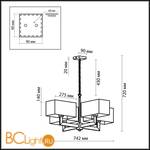 Люстра Odeon Light Norte 2421/4 - Схема