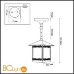 Уличный подвесной светильник Odeon Light Novara 2644/1 - Схема