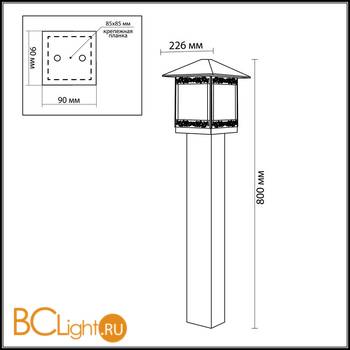 Уличный столб Odeon Light Novara 2644/1A - Схема